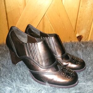 Etienne Aigner  Ankle Boots Womens Size 7 Metallic Round Toe